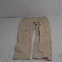 JMIERR Men's Casual Elastic Waist Pants Water Resistant Quick-Dry Lightweight Outdoor Golf Pant with Zipper Pockets (Medium, Beige)