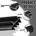 Pushglossy 1 Pcs Replacement Door Bottom with Vinyl Fins 36" Long 1 3/4" Wide Threshold Seal Bottom of Door Weatherstrip Kerf Weather Stripping for 7/8" Between Barbs (Black)