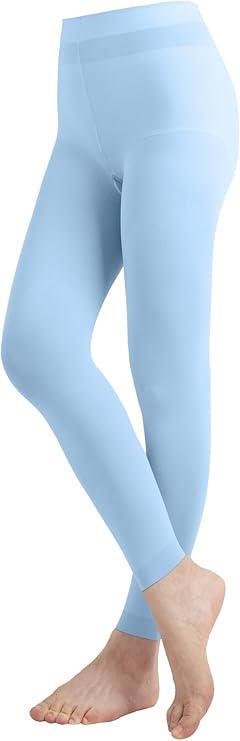 EMEM Apparel Women's Solid Colored Opaque Microfiber Footless Tights, Size:S