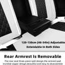 Car Seat Covers Full Set, Super Luxurious Heavy Duty Waterproof Leather Automotive Vehicle Cover for Cars SUV Pick-up Truck, Universal Non-Slip black white Seat Car Accessories (Full Set/White)