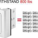 3 Pack Door Reinforcement Locks with 12 Screws, Home Security Door Lock Stop for Toddler, Childproof Door Lock Night Lock Withstand 800 Lbs White