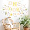 SUNBEAUTY Goose Party Decoration Set, Pink Yellow Bow Goose Baby Shower Decor, Funny Table Centerpiece Gift for 1st Birthday Decorations, Anniversary Decorations, Wedding Party Decor