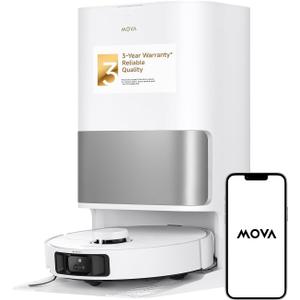 Mova P10 Pro Ultra Robot Vacuum and Mop 13,000Pa Suction, 140F Hot Water Auto Mop Washing & Drying, Dual Spinning Extenable Mop,10.5mm Lifting for Carpet, 360Obstacle Avoidance, App Control