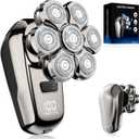 Head Shaver for Bald Men, 7D Floating Rotary Shaver with LED Display, Detachable Electric Shavers Rechargeable 2-Speed Modes Motor IPX7 Waterproof Dry/Wet Electric Razor, Gift for Dad Husband