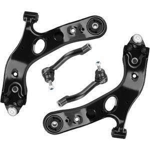 Front Lower Control Arms w/Ball Joints + Outer Tie Rod Ends Suspension Kits Replacement for 2006-2018 Toyota RAV4 (4pc)