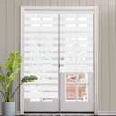 SEEYE Cordless Zebra Blinds for Windows, 60% Shading Zebra Shades, Free-Stop French Door Blind Window Shades, Dual Layer Light Filtering Roller Shades for Day and Night, 24" W x 64" H, Linen White