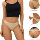 DEANGELMON Seamless Thongs for Women Comfortable Low Rise Underwear No Show Thong Panties Stretch Multiple Pack (XL)