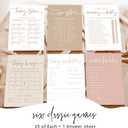 GardenCity Baby Shower Games for Girl - Set of 6 Boho Baby Shower Games for 25 Guests, Double-Sided Cards, Gender Neutral