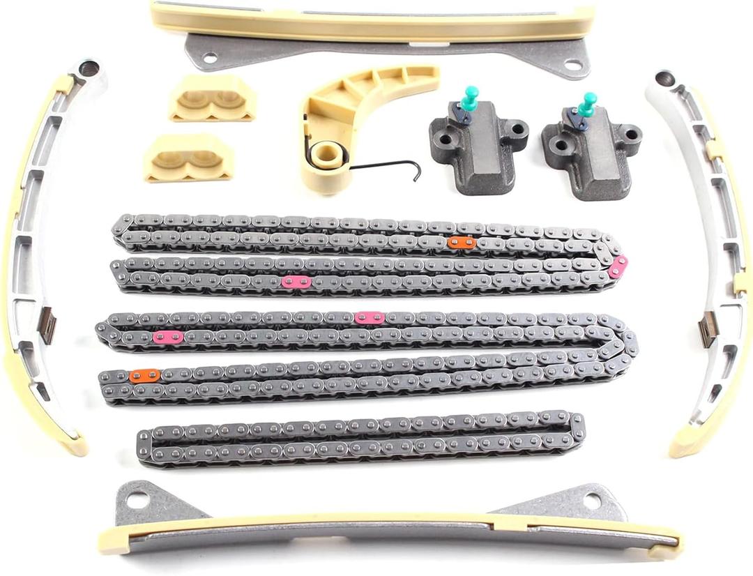AUCERAMIC Engine Timing Chain Kit Fit for Hyundai Azera Santa Fe 2012-2019,Genesis G70/G80/G90 2017-2021,Kia Cadenza K900 Sedona Sorento 2013-2021 3.3L 3.8L 24321-3L100 24410-3CGA3