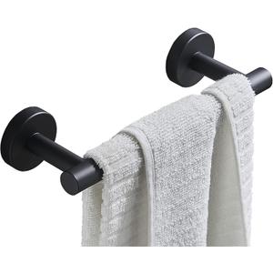 Hand Towel Holder for Bathroom Hardware Set, SUS304 Stainless Steel Towel Bar, 9-Inch Matte Black Bathroom Accessories Towel Rack, Wall Mounted.