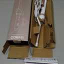 Conair Double Ceramic -Inch Curling Iron with Bonus Claw Clip, -Inch Barrel Creates Spiral Curls, Hair Curler for Use on Short to Medium Hair, White/Rose Gold