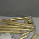 Oroonoko 72inch Industrial Pipe Clothes Garment Rack Ceiling Mount For Hanging Rod Bar for Laundry Room Up to Max Load 135Lb (Gold-HangStyle)