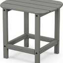 POLYWOOD SBT18GY South Beach Outdoor Side Table, Slate Grey (19"D x 15"W x 18"H)