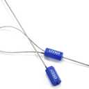 Leadseals(R) 50 Security Cable Seals Numbered Security Tags Tamper Proof Tags Pull Tight Steel Wire Seals for Truck, Trailers, Cargo, Containers, Vans, Oil Tank, Milk Vehicle (Blue, Pack of 50pcs)
