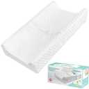 YENING Small Changing Pad Mini 23 x 13 with Washable Cover Waterproof Baby Diaper Changing Pad for Dresser Table Pad White, White, 23" x 13"