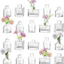 Small Glass Bud Vases for Centerpieces - Hewory 20pcs Clear Sturdy Cute Flower Vases Bulk, Mini Bottle Vase for Wedding Home Decor Birthday Party Events Mother's Day Bridal Shower Gifts Table Decor