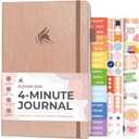 Clever Fox Four-Minute Journal  Daily Positivity Journal with Prompts  Motivational Affirmation, Mental Health & Habit Tracker (Rose Gold) (A5 (5.8" x 8.3"))