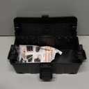 Hrensaw Medium Outdoor Electrical Box(10.6x5.5x4.5inch),IP54 Waterproof Extension Cord Cover w/6 Cable Entry,Weatherproof Connection Box Protect Power Strip,Timer,Plug,Holiday Lights,Black