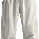 Mens Snow Pants Women Baggy Snowboard Pants Loose Fit Insulated Windproof Waterproof for Ski Hiking Winter Outdoor, White, Size XXL