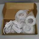 LORDEM Grow Light for Indoor Plants, 192 LEDs Ceiling Full Spectrum Plant Light, Quad Head Plant Lamp with 3/6/12H Auto Timer, 6 Brightness Levels, Individual Bulb Control, Corded