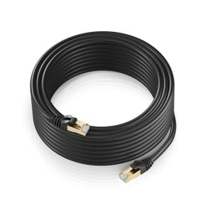 Cat 7 Ethernet Cable 100 ft - High-Speed Cat7 Internet & Network LAN Patch Cables, RJ45 Connectors - Perfect for Gaming, Streaming, and More (Black)