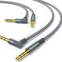 2 Pack Aux Cable, 6.6ft/2M TRS Auxiliary Cables