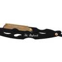 Professional Straight Edge Barber Razor  60 Single/30 Double-Sided Stainless Steel Blades for Men & Women, with Leather Case (Gold)