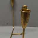 UKN Abstract Gold Foil Finished Tapered Metal Candle Holder 21" X 10" 21 X 7 10