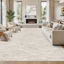 10x14 Area Rugs for Living Room, Washable Rug Large Carpet Beige