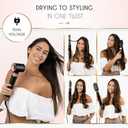 ELLA BELLA 6 in 1 Professional Hot Air Styler Dual Voltage Powerful Hair Dryer & Straightener Set Styling Without Heat Damage Fast Drying Curling Volumizing Straightening with Travel Case