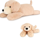 SuzziPals Heatable & Coolable Lying Golden Retriever Stuffed Animal, Heating Pad Microwavable for Soothing & Relaxation, Lavender Scented Dog Plush for Stress Relief, Puppy Plushie Gifts for Kid