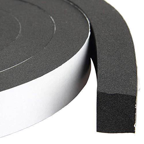 High Density Foam Tape Waterproof Sealing Strip CR Strips Neoprene Single-Sided Adhesive EVA Seal 1" X 3/4" X 13Ft 2 Pack