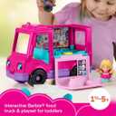 Fisher-Price Little People Barbie Toddler Toy Cupcake Truck Musical Playset with 9 Pieces for Pretend Play Kids Ages 18+ Months