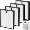 4 Pack HAP603 Replacement Filter Compatible with ECOSELF HAP603 / HAP603WF Air Purifier, Air Purifiers Replacement Filter for Home Large Room, # RFHAP603, White