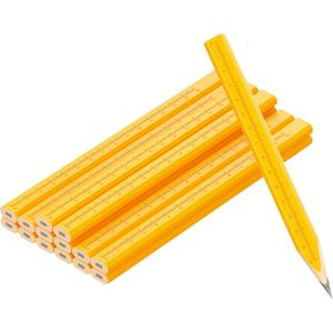KR. LIF Carpenter Pencils with CM Scale Framing Construction Pencil for Contractor & Woodworking 14-Pack (Yellow)