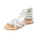 SODA Girls Sandals - Cute Open Toe Braided Strappy Gladiator Summer Sandals, Flower Girl Dress Shoes for Easter Beach Party 5