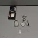 for Honda Key Fob Cover with Diamond Keychain for Women, Soft TPU 5 Buttons Key Shell fit for 2016-2022 Accord Civic CR-V Pilot Passport Insight EX EX-L Odyssey Touring (Silver/White)