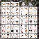 3 x Snowman Face Christmas Stencils for Painting on Wood Cookie Gingerbread Small Stencils for Ornaments Mini Xmas Stencil for Crafts Glass Decorations (60 Christmas 3inface)