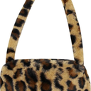 Girls Women Shoulder Clutch Purse Underarm Bag Fluffy Fuzzy Faux Fur Mini Cute Tote Handbag