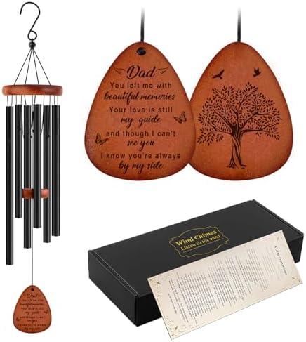 Memorial Gifts for Loss of Dad,Memorial Wind Chimes 25'', Bereavement Gifts for Loss of Father, Home Decor Outdoor Garden, Soothing Melodic Tones with Mute Option