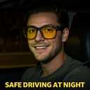 Myiaur Night Vision Driving Glasses for Men,Wrap Around Polarized Anti Glare Yellow Lens Glasses for Nighttime (A01 Blackblue Frame/Yellow Lens)