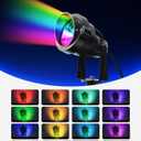 4 Pack RGB Landscape 12W Spotlights for Outdoor & Indoor Decoration Waterproof 120V Wired Color Changing Spot Light with Remote for Lighting Garden Tree, Potted Flowers, Cabinet Display, Artwork