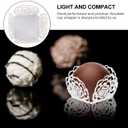 Alipis Hollow-Out Chocolate Packaging Tray 1.4 Inch Paper Truffle Liners for Wedding Party Candy Separating Tray 50Pcs