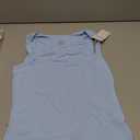 ATHMILE Tank Tops for Women Square Neck Sleeveless Double-Layer Tank Tops Basic Tight T Shirts, L