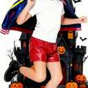 Halloween Costumes, Joker Costume Outfit Set with Jacket, Shorts, & T-Shirt - Superhero Cosplay Costumes, Easy to wear for Cool Teen XL