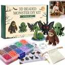 Kanroadi 3D Beaded Animal Kit,Beaded Animal Kit,Cute Animal Beading Craft Set,Handmade Bead Art Mosaic Kit,Stress Relief Creative DIY Decoration Gifts for Beginner (Mysterious)