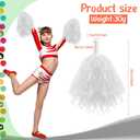 Meooeck 80 Pcs Cheerleading Pom Poms Sports Dance Spirit Cheer Pompoms with Handles Plastic Cheerleader Stuff for Sport Game Gymnastics Football Basketball Sports Team Dance Club Party