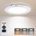 Aialun Rechargeable Motion Sensor Ceiling Lights, 3CCT&Dimmable Battery Operated Ceiling Lights with Remote, 7.5" Magnetic Ceiling Light Fixture for Closet, Laundry Room, Shower-1 Pack