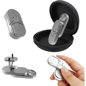 Fidget Adults Toy for ADHDMagnetic Metal Fidget Toy for DeskCool EDC Magnets Slider Stress Relief Toy for OfficeAnxiety Relief Haptic Multiple Ways Play Finger Push Spin Coins Decompression Toys (Silver)