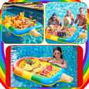 Soulchen 4 ft Inflatable Cooler, Inflatable Pool Bar, Cooler for Parties, Ice Pop Serving Bars Pool Party Drink Holder Colorful Ice Pop Beach Party Drink Float for Summer Luau Hawaiian Birthday